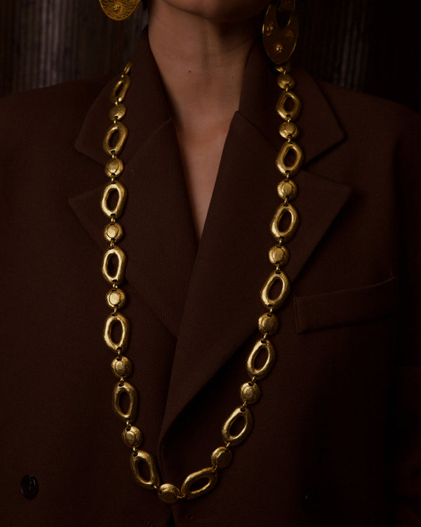 VINTAGE EDOUARD RAMBAUD MATTE GOLD NECKLACE