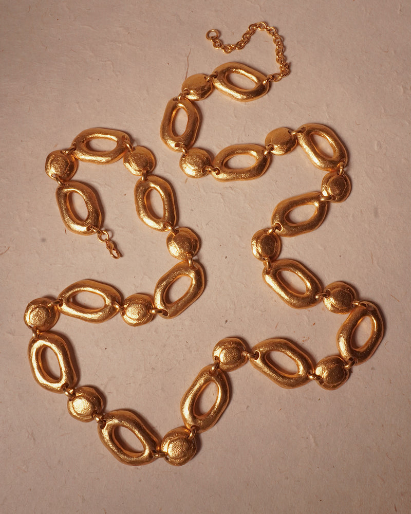 VINTAGE EDOUARD RAMBAUD MATTE GOLD NECKLACE