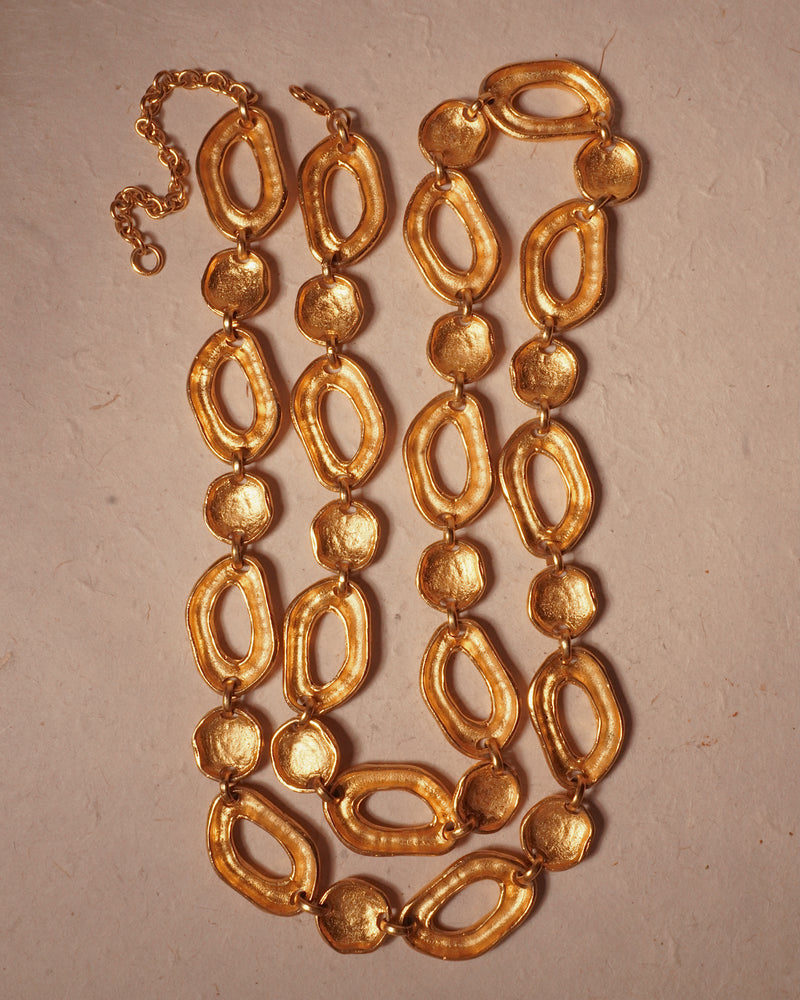 VINTAGE EDOUARD RAMBAUD MATTE GOLD NECKLACE