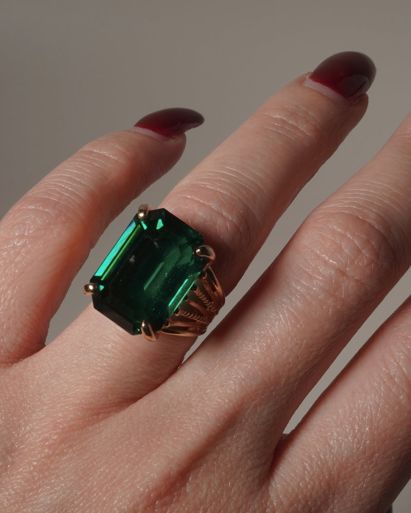 VINTAGE EMERALD COCKTAIL RING