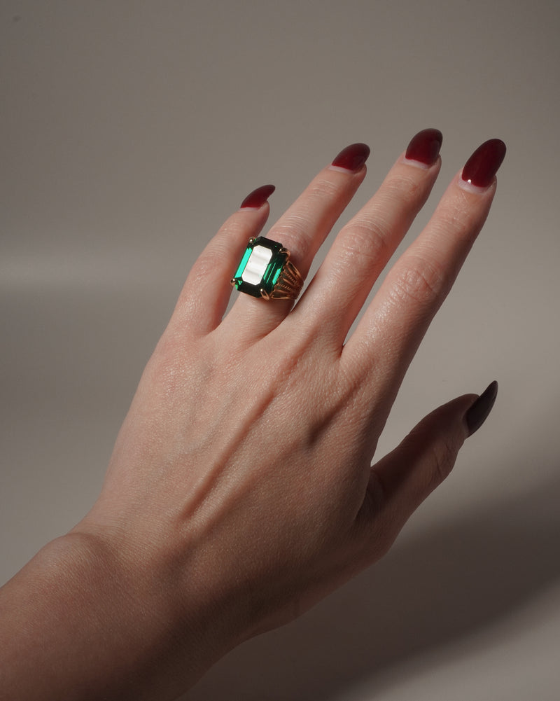 VINTAGE EMERALD COCKTAIL RING