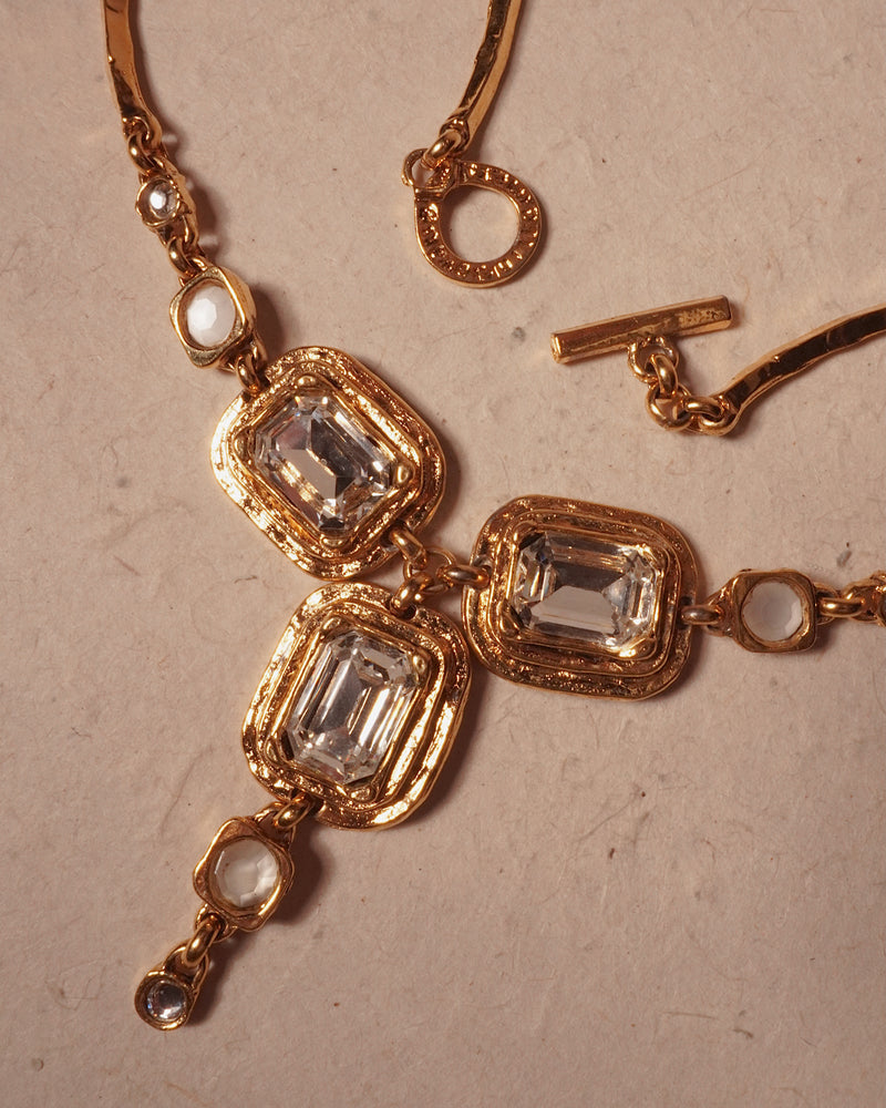 VINTAGE ENTRE GUILLEMETS CRYSTAL NECKLACE