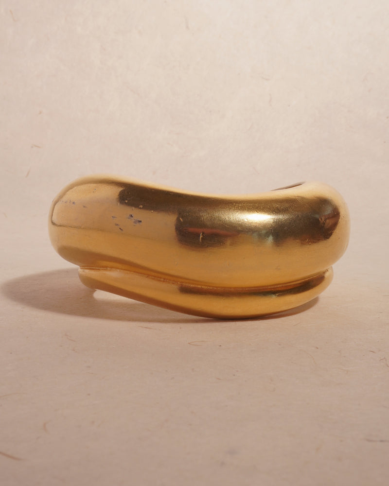 VINTAGE ESSEX MATTE GOLD CURVED CUFF