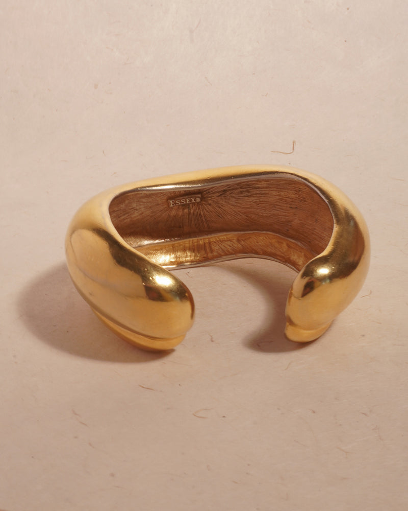 VINTAGE ESSEX MATTE GOLD CURVED CUFF