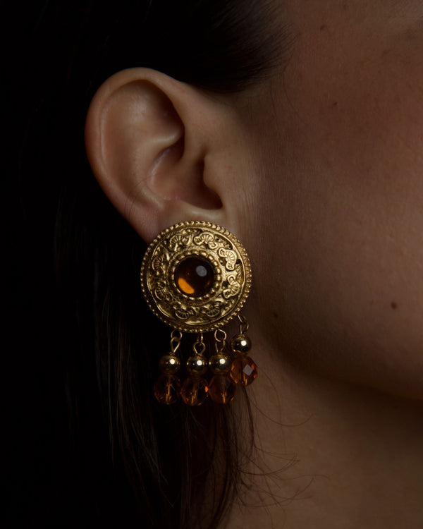 Vintage Etruscan Dome Shaker Clip Ons