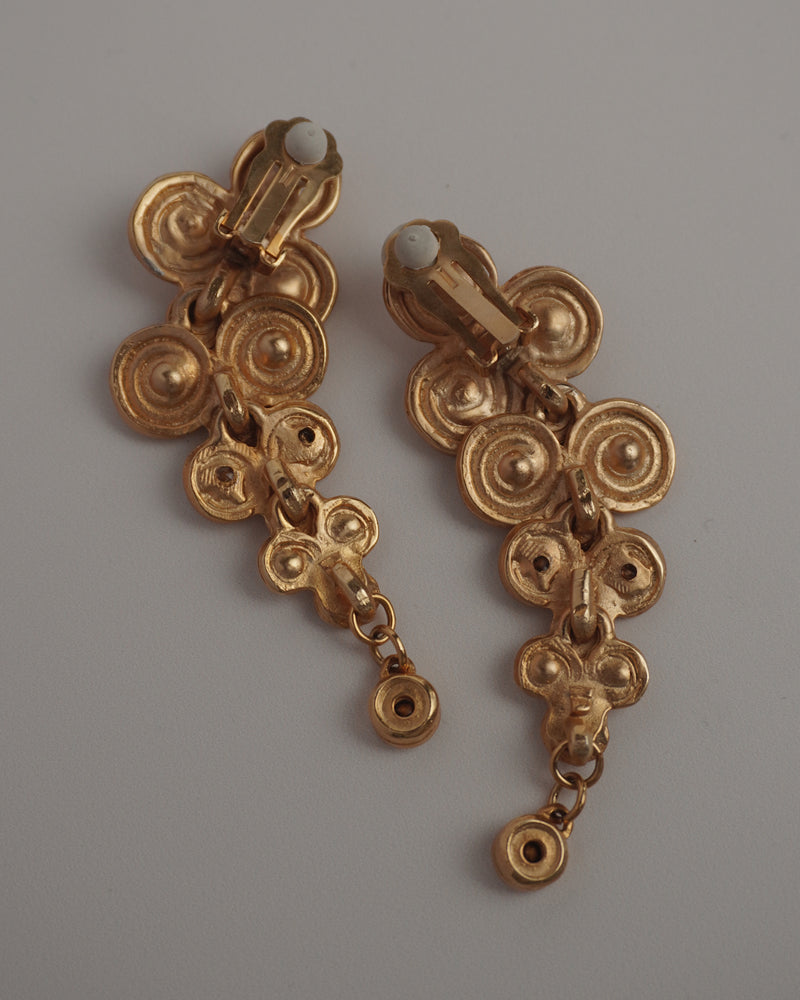 VINTAGE ETRUSCAN ARTICULATED DROP EARRINGS