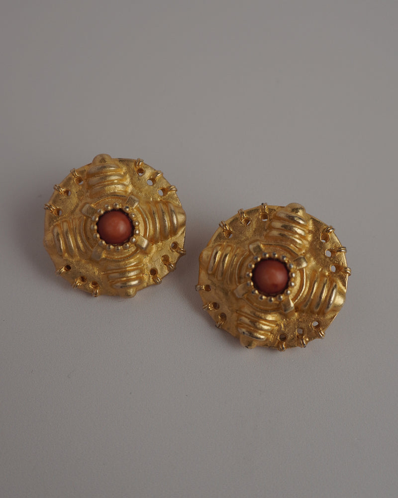 VINTAGE ETRUSCAN BUTTON CLIP ONS