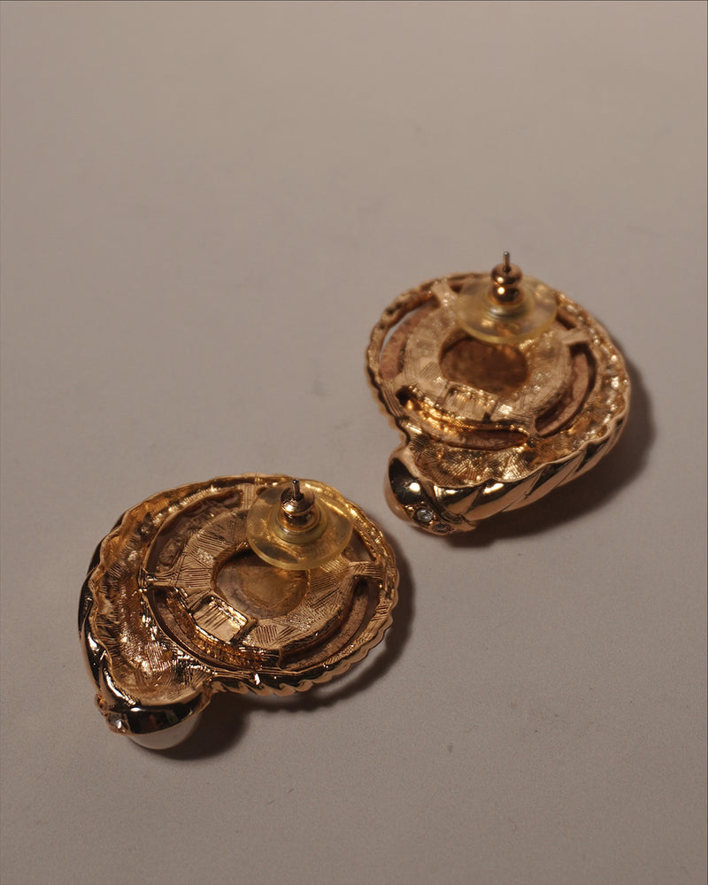 Vintage Etruscan Coin Earrings