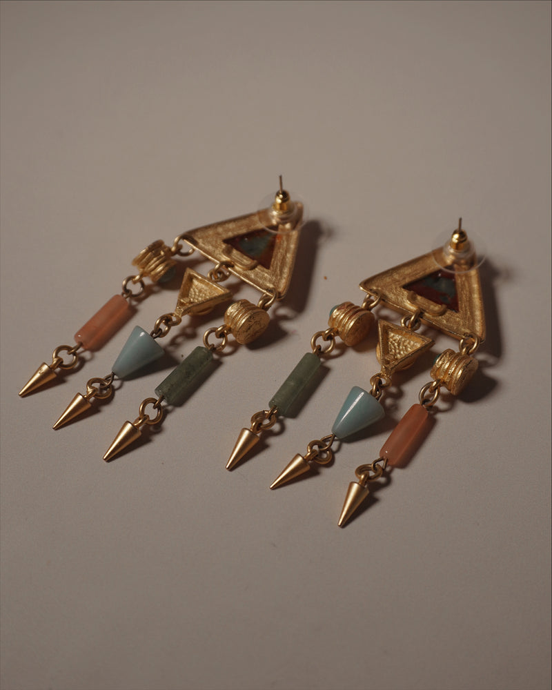 Vintage Etruscan Drop Earrings