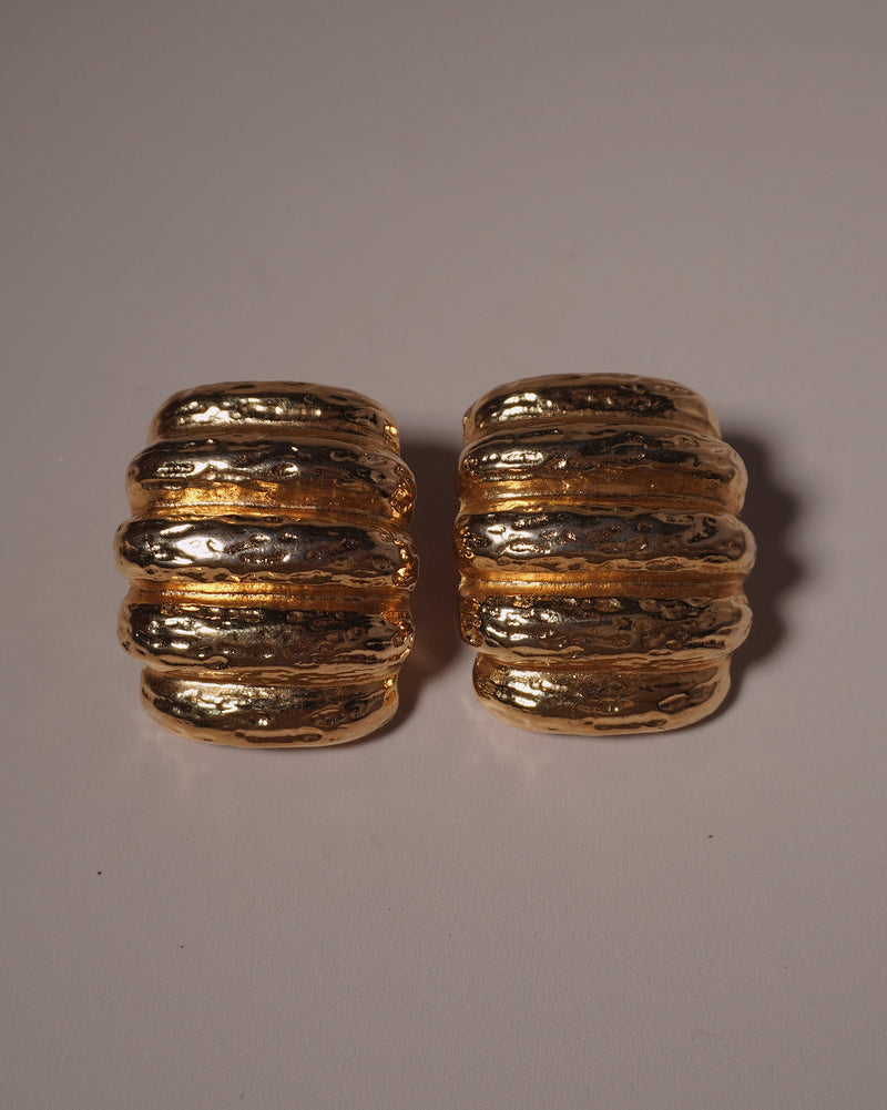 Vintage Etruscan Ribbed Clip Ons