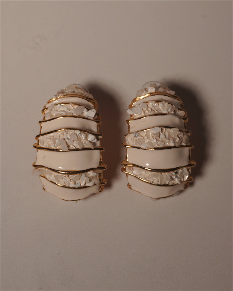 Vintage Etruscan Shell Clip Ons
