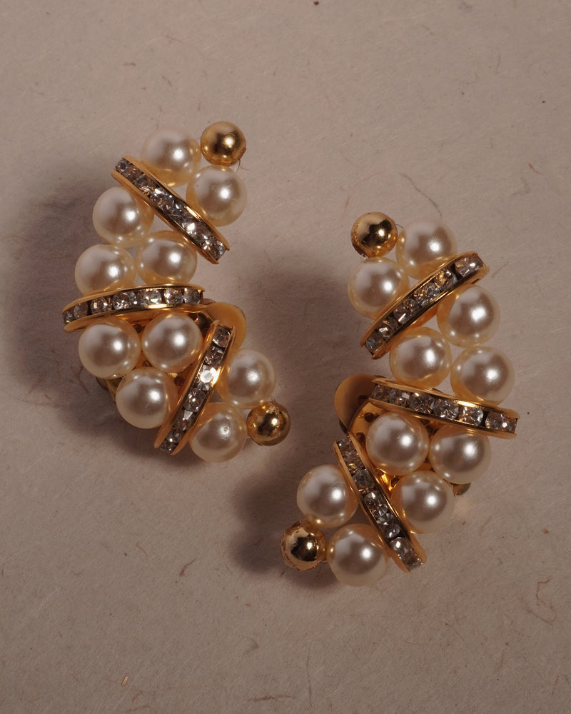 Vintage Faux Pearl Ear Climbers