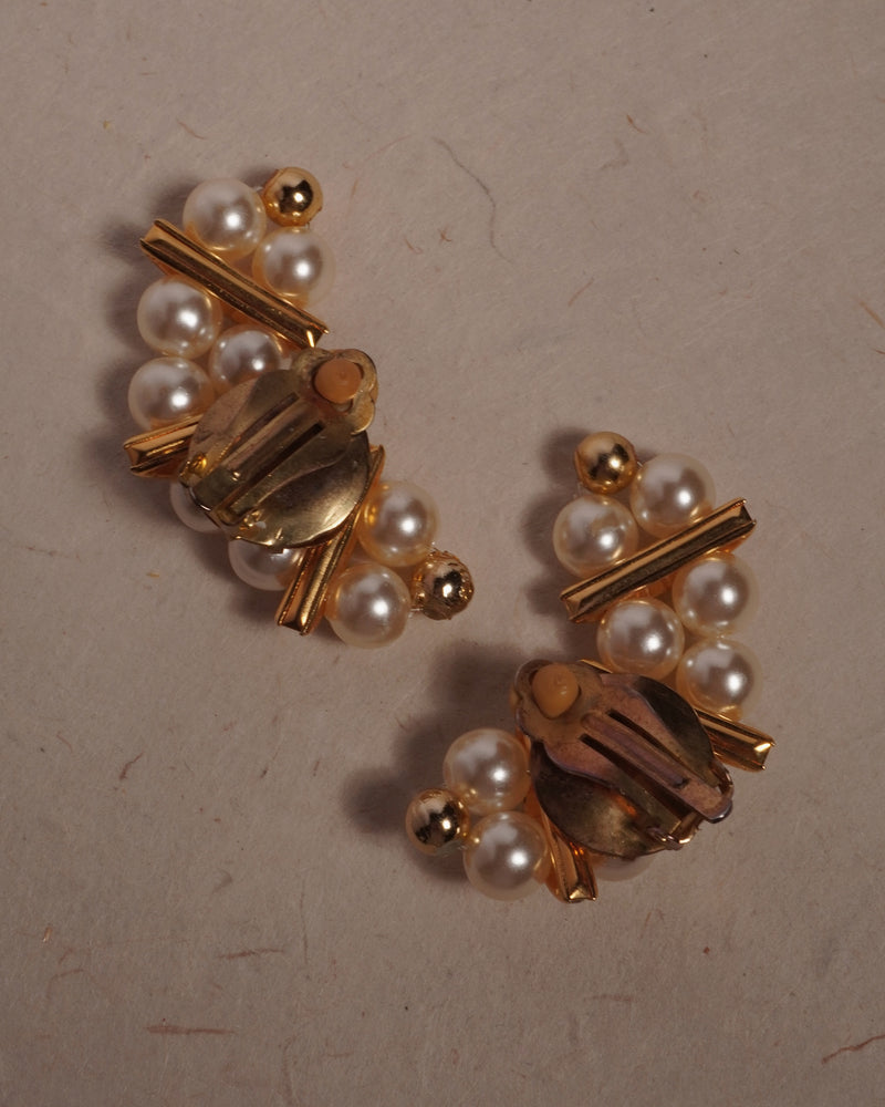 Vintage Faux Pearl Ear Climbers