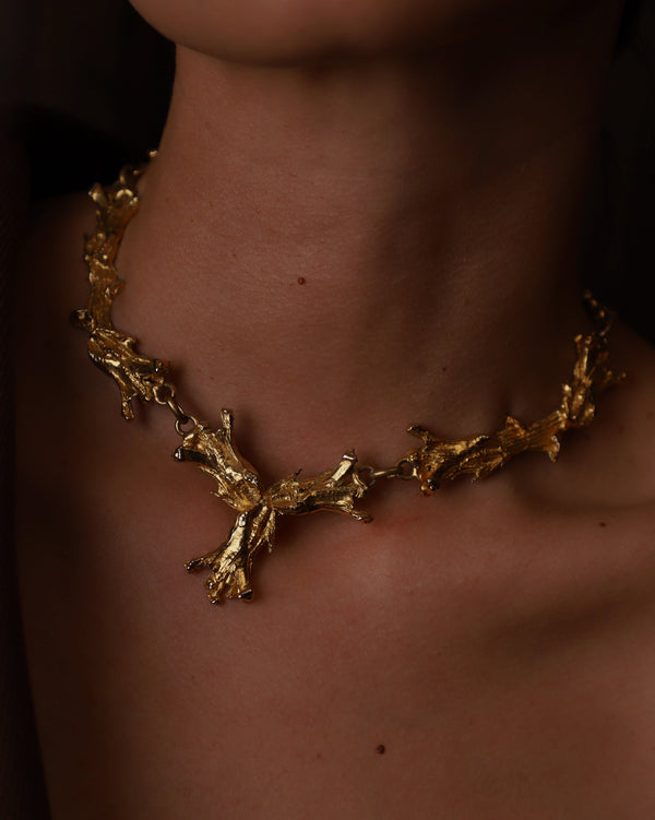 VINTAGE FRENCH ABSTRACT GOLD CHOKER