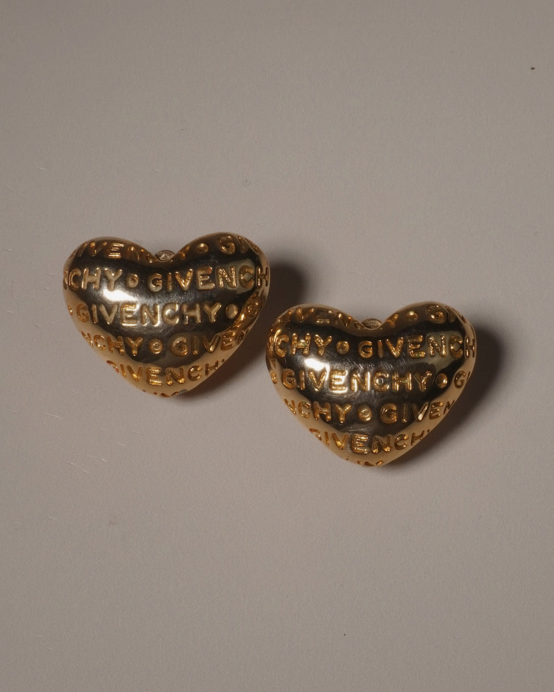 Vintage Givenchy Heart Clip Ons