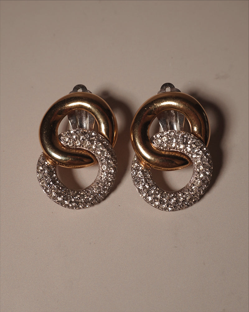 Vintage Givenchy Pave Link Earrings