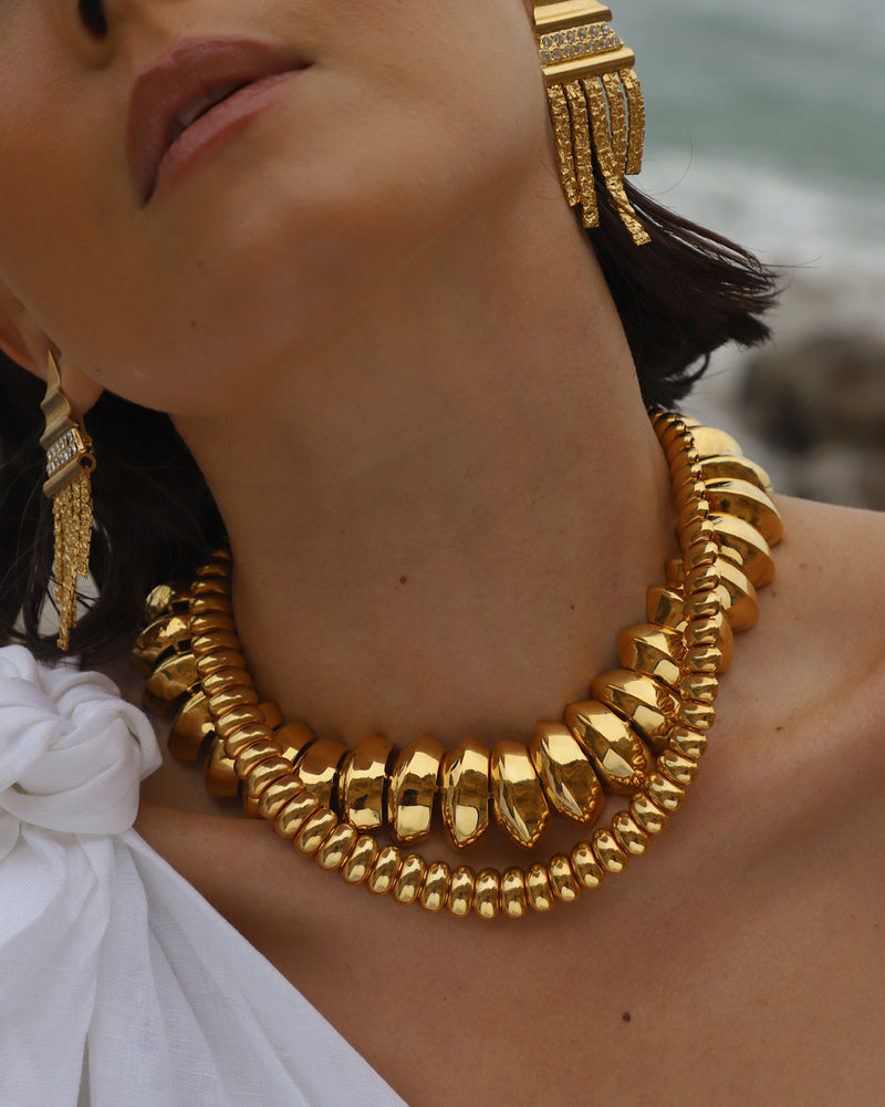 VINTAGE GOLD DOME NECKLACE