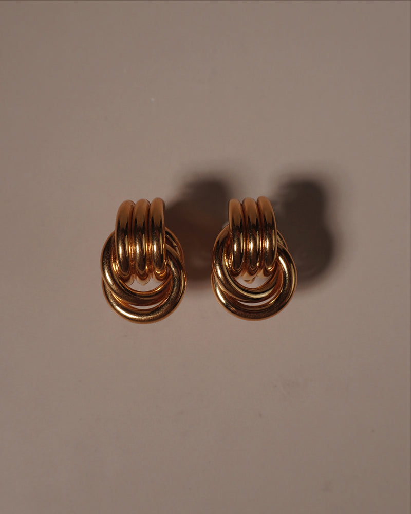 VINTAGE GOLD KNOT CLIP ONS