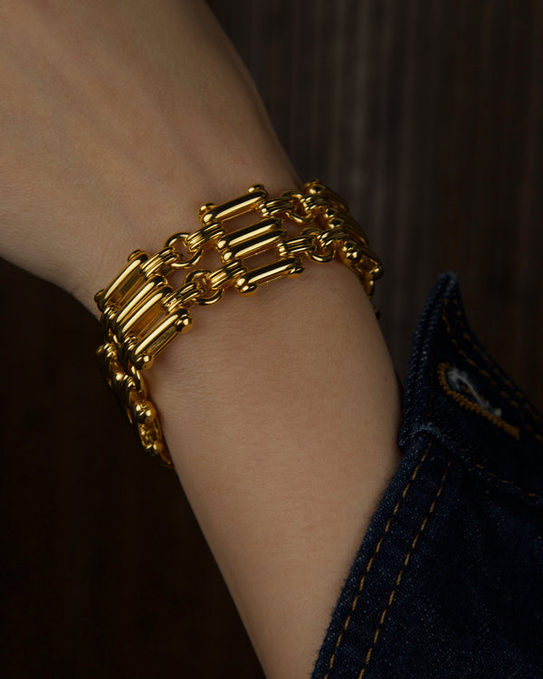 Vintage Gold Multi-Link Bracelet