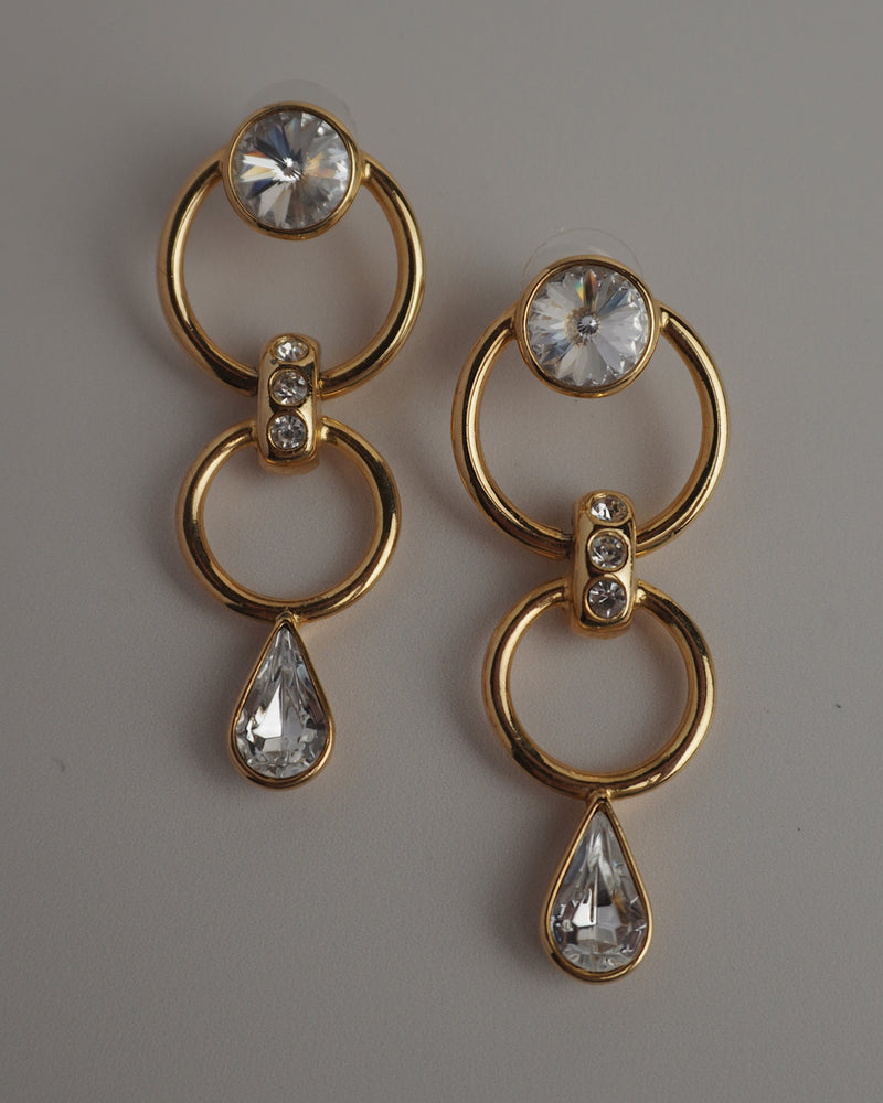 VINTAGE GOLD RING DROP EARRINGS