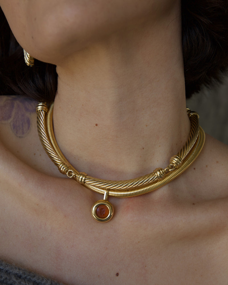 Vintage Gold Segmented Byzantine Collar