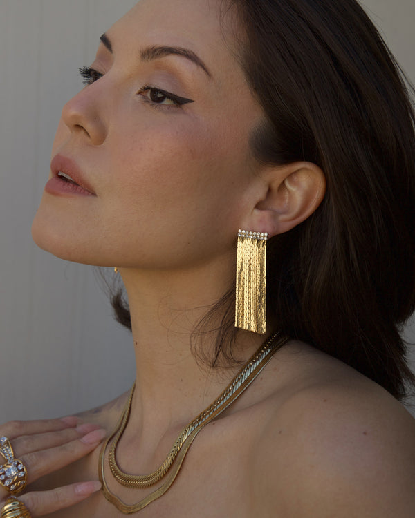 Vintage Gold Waterfall Earrings