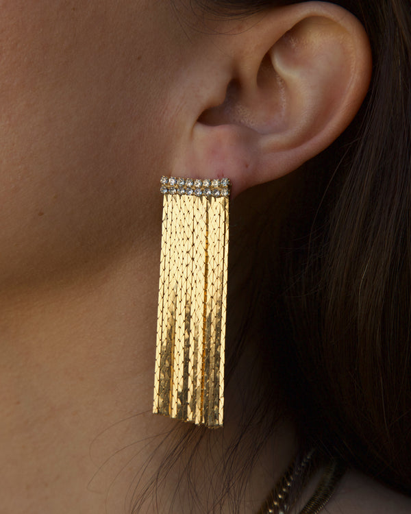 Vintage Gold Waterfall Earrings