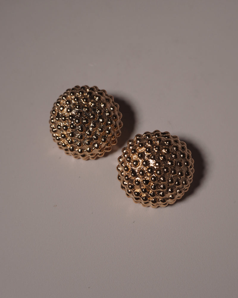 Vintage Granulated Dome Earrings