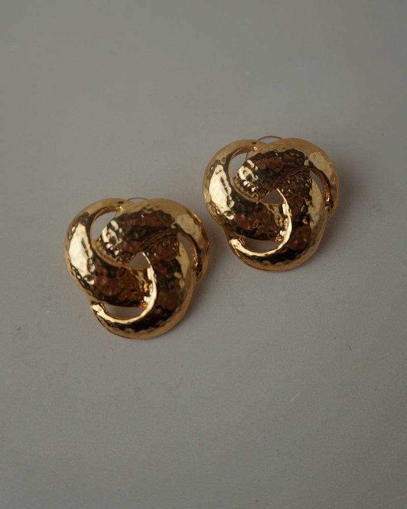 Vintage Hammered Knot Earrings