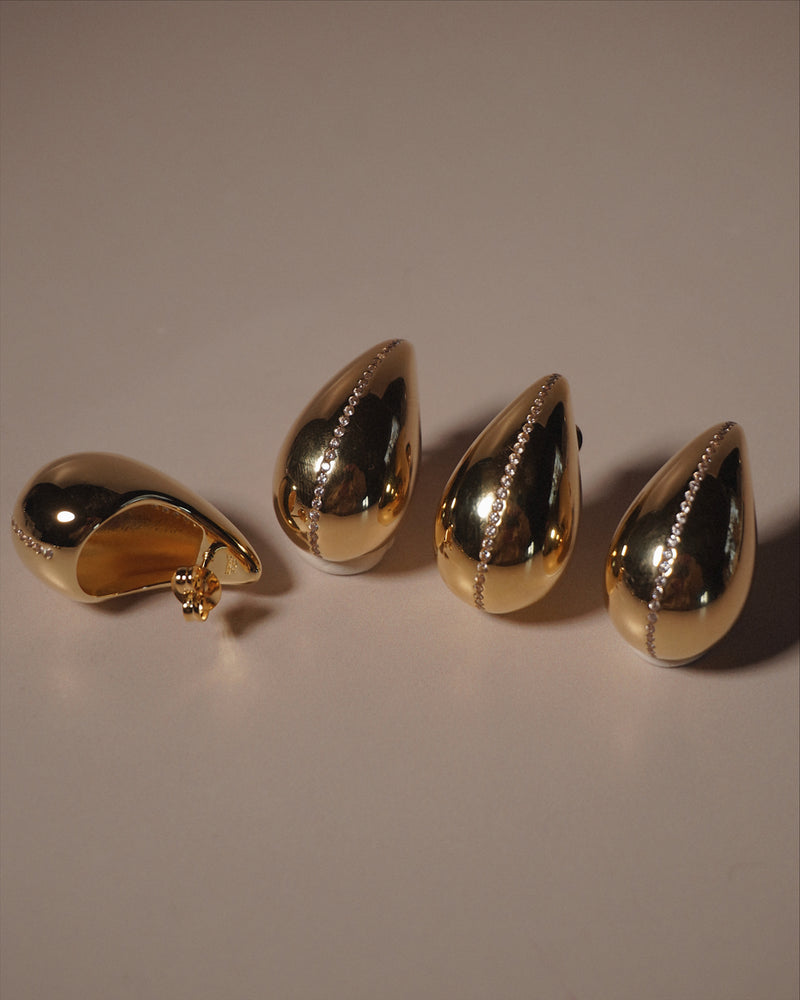 Hera Large Drop Earrings Gold (PRE-ORDER)
