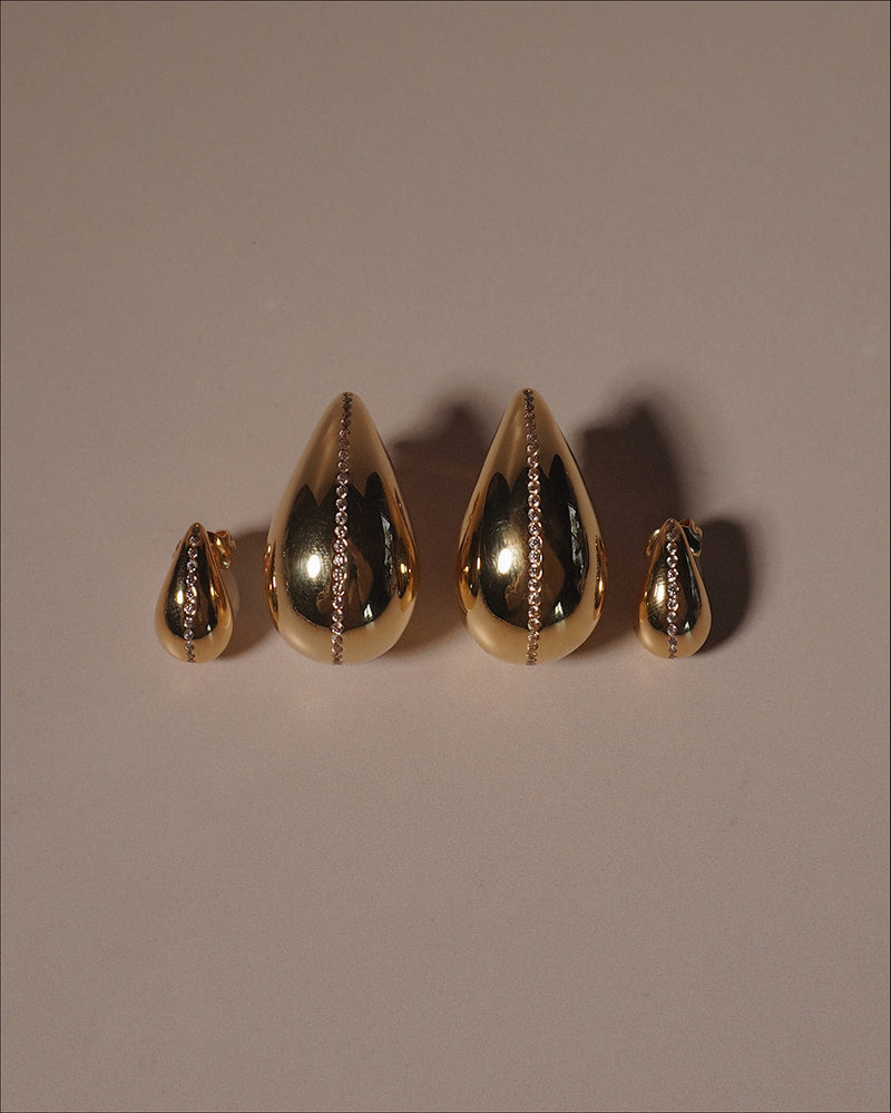 Hera Small Drop Earrings Gold
