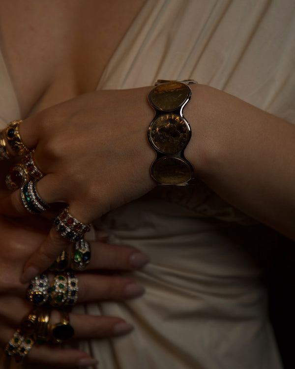 Vintage Italian Coin Cuff
