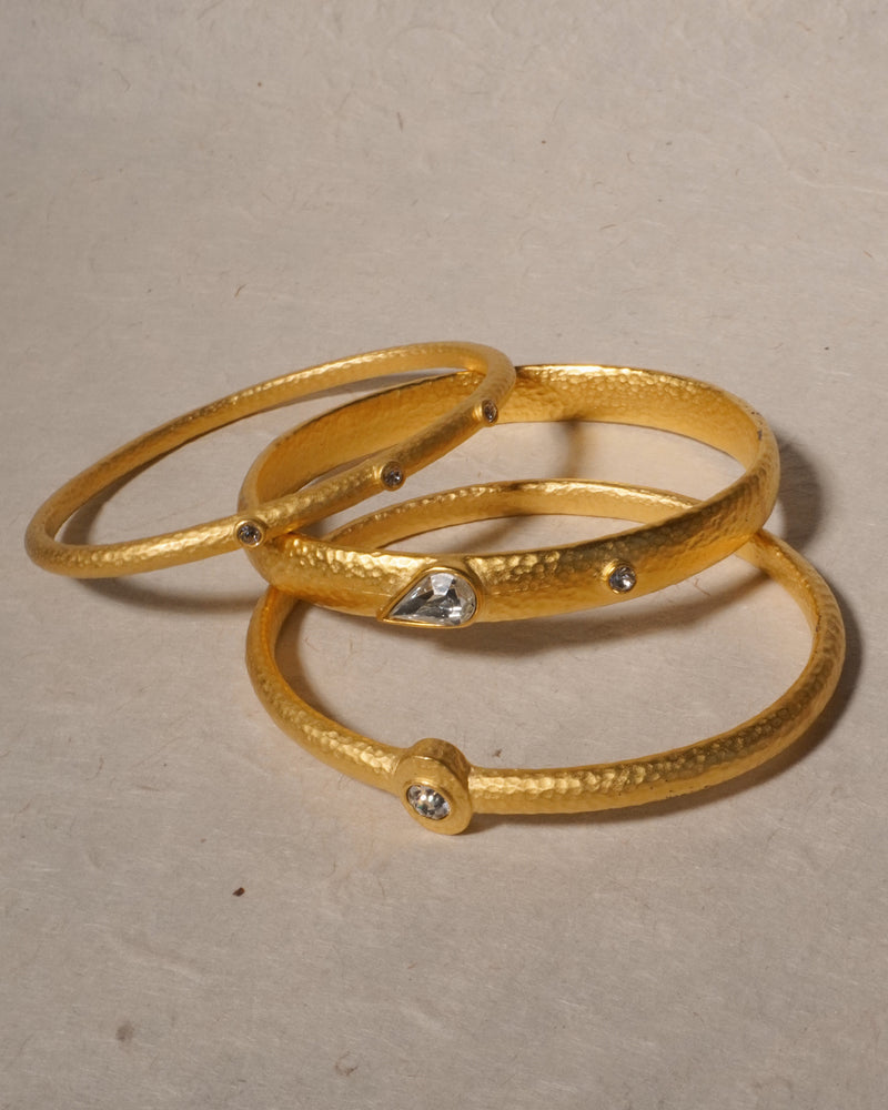 VINTAGE LK MATTE GOLD BANGLE SET