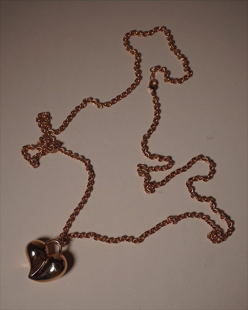 Vintage Long Heart Pendant Necklace