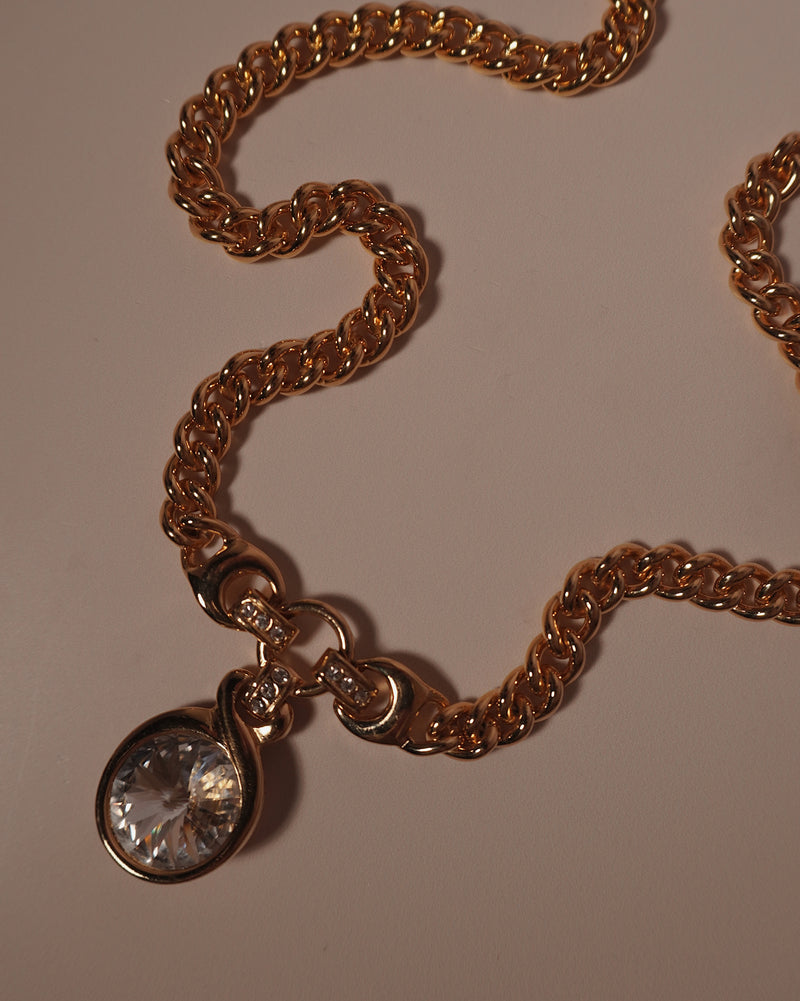 Vintage Luminess Rivoli Pendant Necklace