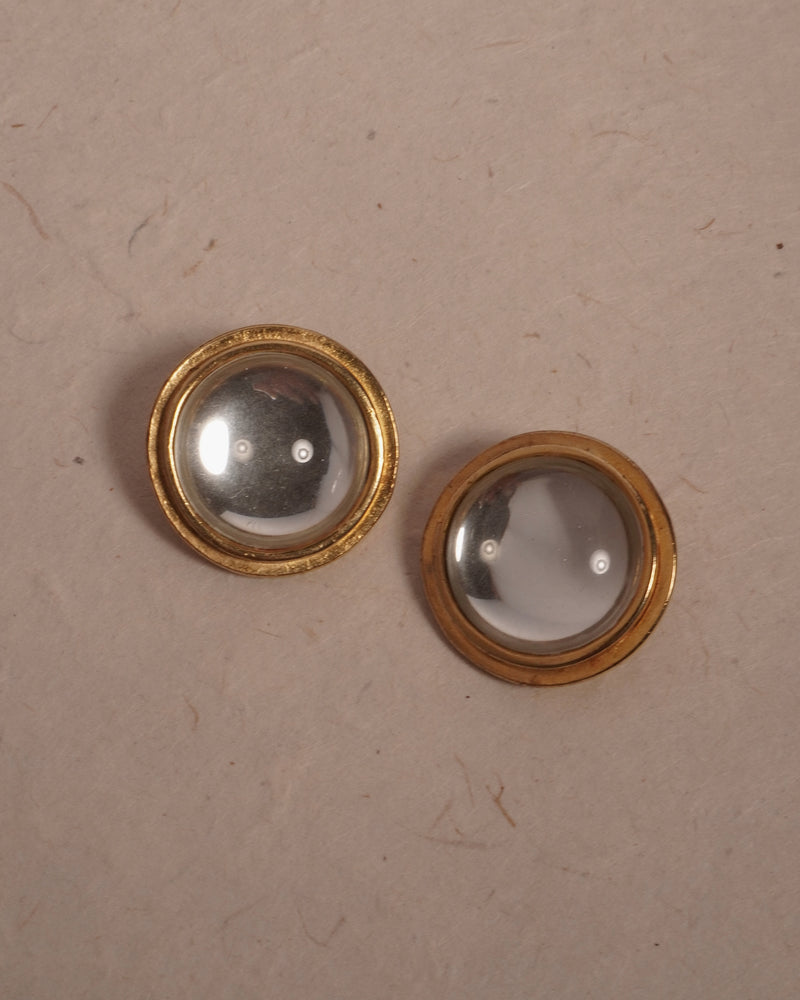 Vintage LW Lucite Button Clip Ons