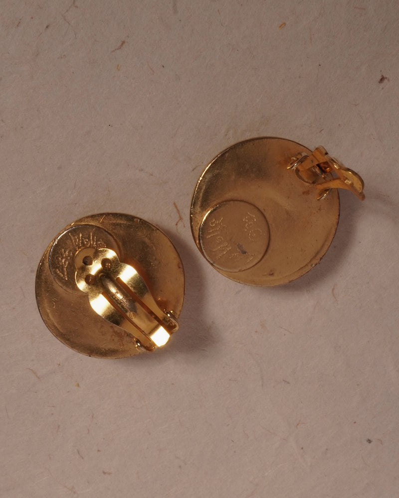 Vintage LW Lucite Button Clip Ons