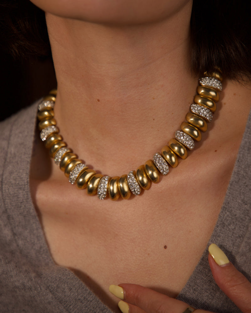Vintage Les Bernard Pavé Articulate Necklace