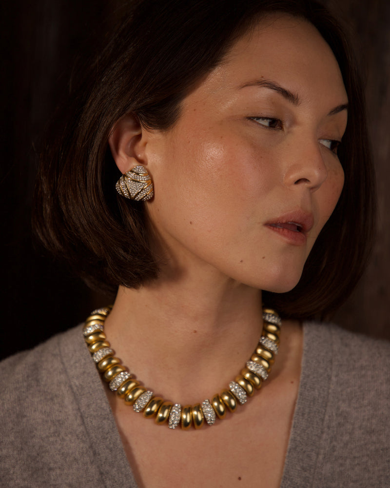 Vintage Les Bernard Pavé Articulate Necklace