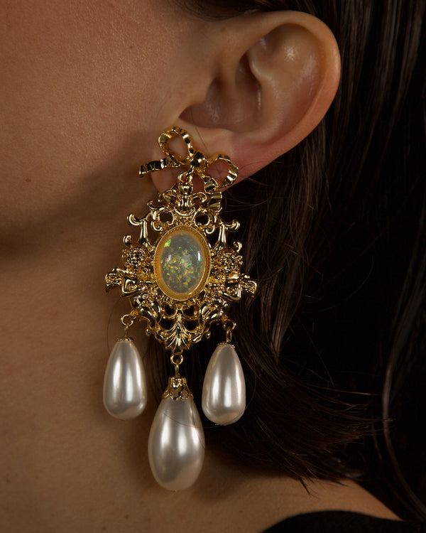 Vintage Massive Baroque Drop Earrings