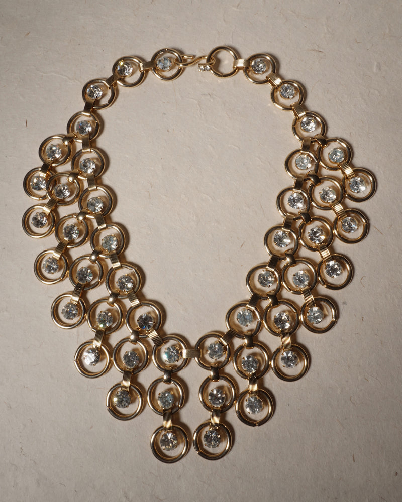 Vintage Massive Rhinestone Bib Necklace