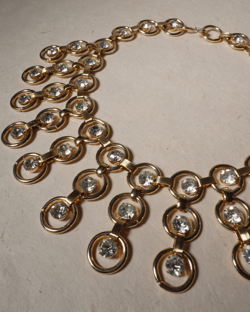 Vintage Massive Rhinestone Bib Necklace