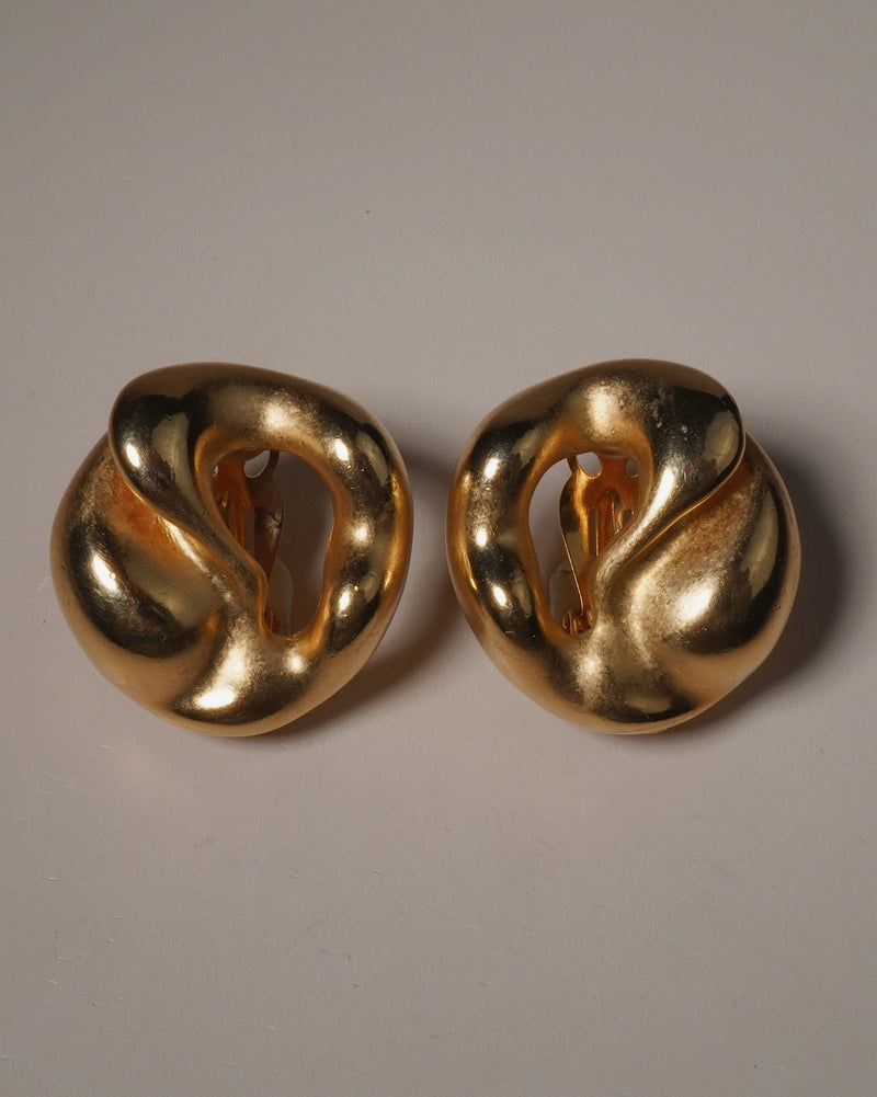 Vintage Matte Abstract Button Clip ons