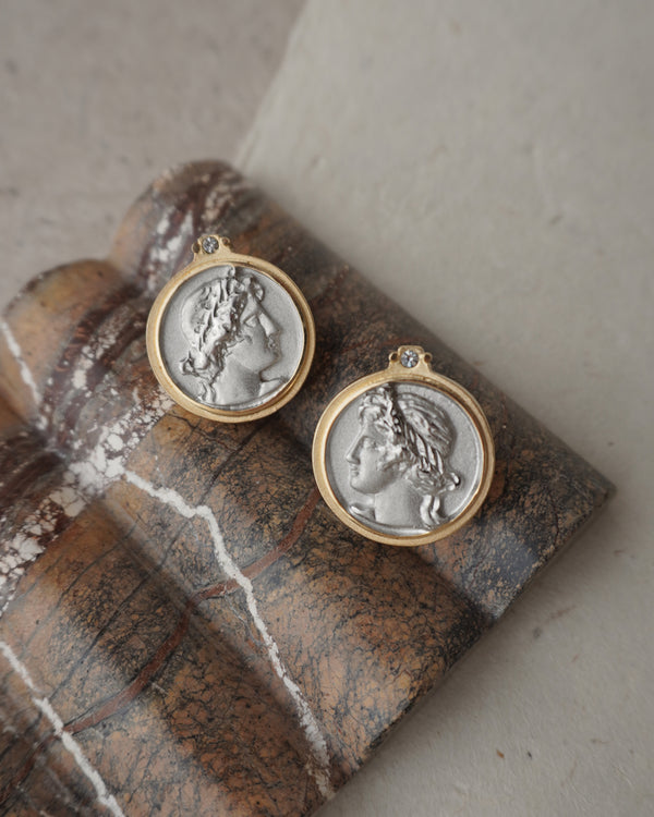 Vintage Matte Coin Clip Ons