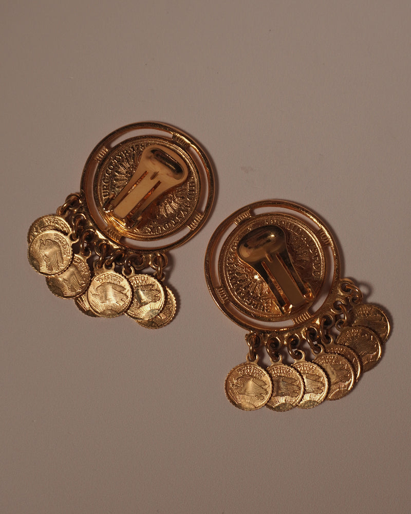 Vintage Matte Coin Shaker Clip Ons