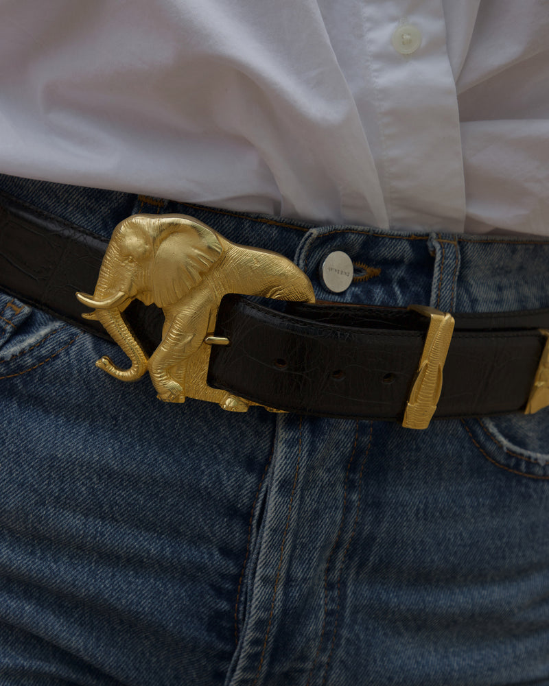 Vintage Matte Elephant Belt