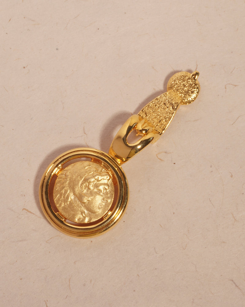 VINTAGE MATTE GOLD COIN PENDANT