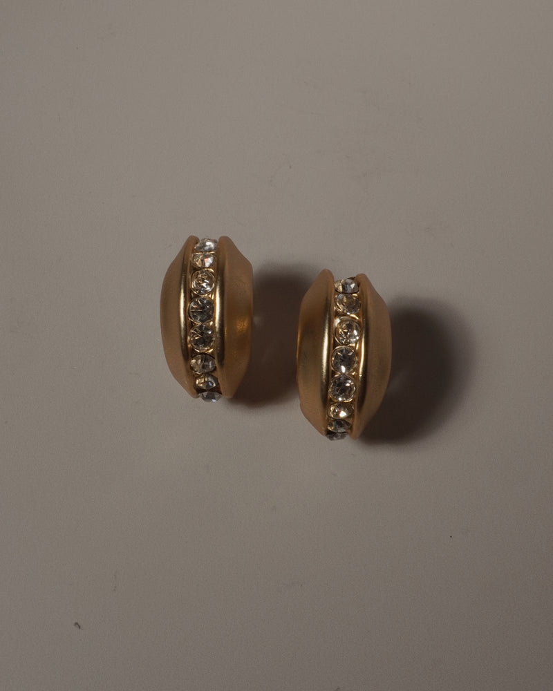 VINTAGE MATTE GOLD HOOP CLIP ONS