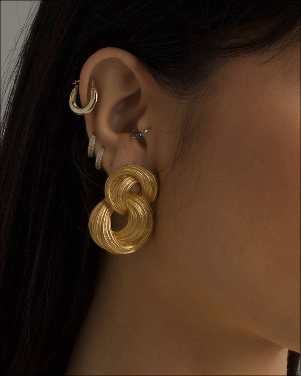 Vintage Matte Gold Infinity Earrings