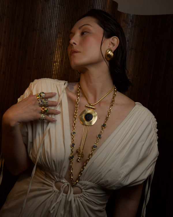 Vintage Matte Gold Knot Clip Ons